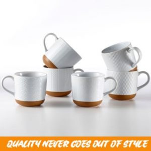 Mesa Ceramic Mug Set, 350ml, 6 Pack