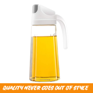 630ml Oil Dispenser & Auto Flip Oil Glass Bottle