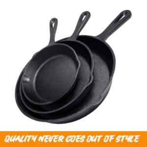 3pc Cast Iron Skillet Set