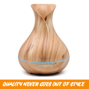 400ML Premium Essential Oil Diffuser, (Light Brown)