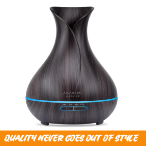 400ML Premium Essential Oil Diffuser, (Dark Brown)