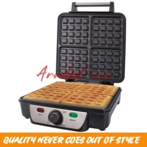 4 Slice Waffle Maker - Adjustable Temp {Quest}