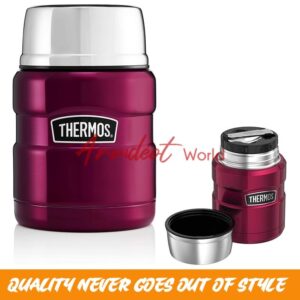Thermos Stainless King Food Flask, 470ml - {Raspberry }