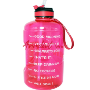 Build life 2.2L Motivation Water bottle { Hot pink }