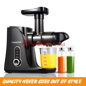 Slow Masticating Juicer Extractor – AMZCHEF {Black}