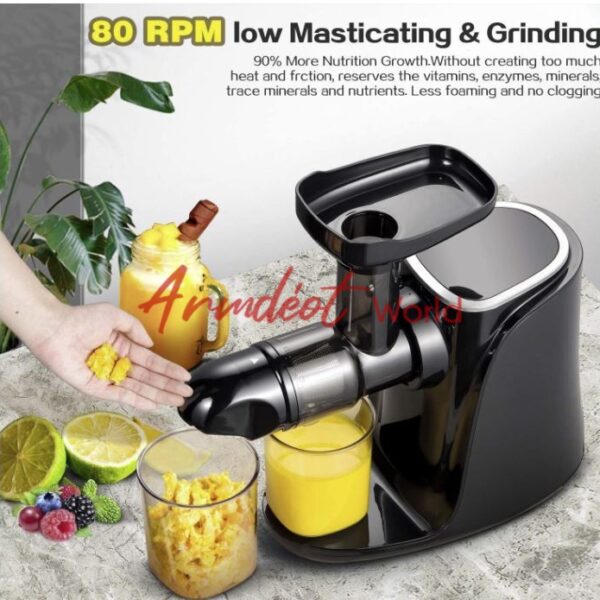 Slow Masticating Juicer Extractor AMZCHEF {Black} Armdeot Interiors