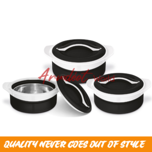 SQ Milton Zenith Hot Pot Set of 3, (Black)