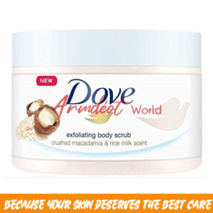 Dove Exfoliating Body Scrub Crushed Macadamia & Rice Milk scent 225ml