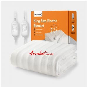 VonHaus Heated Throw Blanket (White)