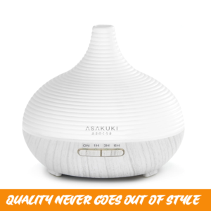 ASAKUKI 300ml Essential Oil Diffuser - White