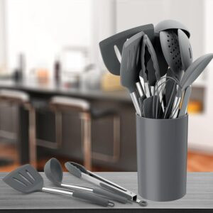 25 Pc  Silicone Kitchen Utensils Set - Grey