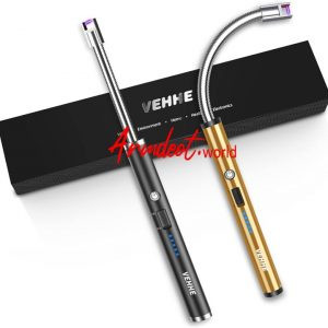 VEHHE Electric USB Rechargeable Electric LED Display Arc Lighter Long Flexible Neck Suitable for Kitchen, Candles, Gas Stoves, Grill,