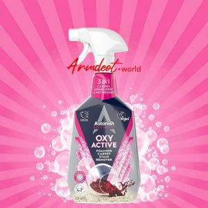 Astonish Oxy Active Fabric Stain Remover Spray, Fast Acting, Pink Blossom, 750ml