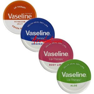 Vaseline Lip Balm - Petroleum Jelly - Lip Therapy - Original, Coco Butter, Alo Vera And Rosy 20g Tin