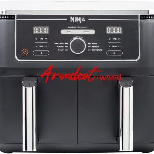 Ninja Foodi MAX Dual Zone Digital Air Fryer, 2 Drawers, 9.5L, 6-in-1 Black AF400UK