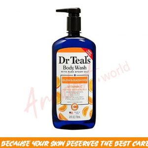 Dr Teal's Body Wash with Pure Epsom Salt, Glow & Radiance, Vitamin C & Citrus Essential Oils, 710ml